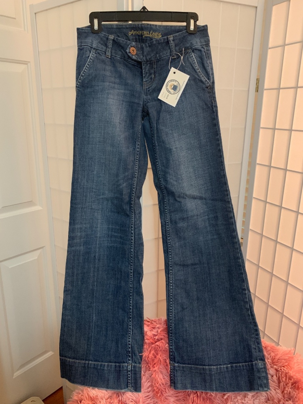 American Eagle Wide Leg Jeans Size 2 Long